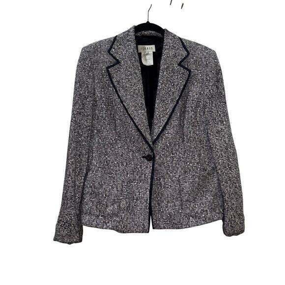 Vintage Louis Féraud Wool Blend Blazer- Tweed Luxury Designer Blazer- Size US 10 - Picture 1 of 15